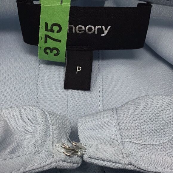 Theory Slit-Front Silk Classic Georgette Tunic C8 - Picture 8 of 8